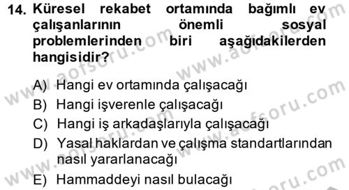 Ev Endüstrisi Dersi 2013 - 2014 Yılı (Final) Dönem Sonu Sınav Soruları 14. Soru