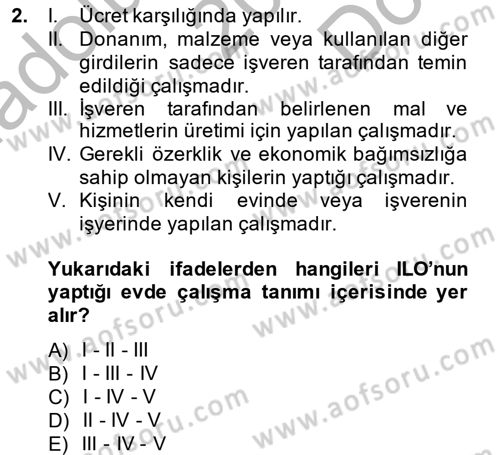 Ev Endüstrisi Dersi 2013 - 2014 Yılı (Final) Dönem Sonu Sınav Soruları 2. Soru