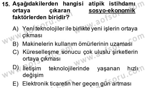 Ev Endüstrisi Dersi 2014 - 2015 Yılı (Vize) Ara Sınav Soruları 15. Soru