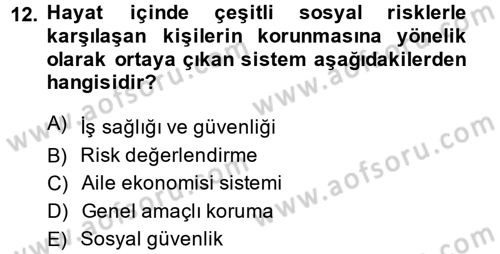 Ev Endüstrisi Dersi 2014 - 2015 Yılı (Final) Dönem Sonu Sınavı 12. Soru