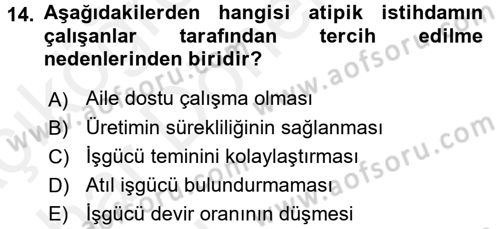 Ev Endüstrisi Dersi 2015 - 2016 Yılı (Vize) Ara Sınav Soruları 14. Soru