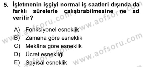 Ev Endüstrisi Dersi 2015 - 2016 Yılı Tek Ders Sınav Soruları 5. Soru