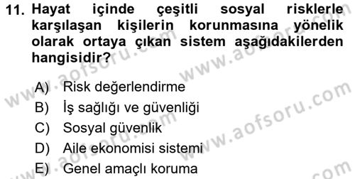 Ev Endüstrisi Dersi 2016 - 2017 Yılı 3 Ders Sınav Soruları 11. Soru