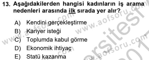 Ev Endüstrisi Dersi 2016 - 2017 Yılı 3 Ders Sınavı 13. Soru