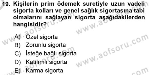 Ev Endüstrisi Dersi 2016 - 2017 Yılı 3 Ders Sınav Soruları 19. Soru