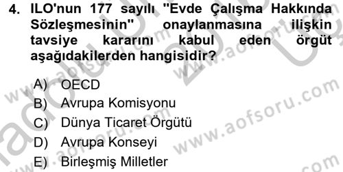 Ev Endüstrisi Dersi 2016 - 2017 Yılı 3 Ders Sınav Soruları 4. Soru