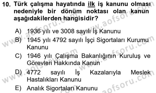 Ev Endüstrisi Dersi 2016 - 2017 Yılı (Vize) Ara Sınav Soruları 10. Soru