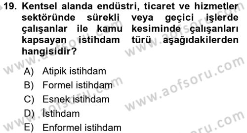 Ev Endüstrisi Dersi 2016 - 2017 Yılı (Vize) Ara Sınav Soruları 19. Soru