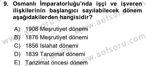 Ev Endüstrisi Dersi 2016 - 2017 Yılı (Vize) Ara Sınav Soruları 9. Soru