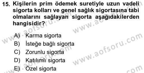 Ev Endüstrisi Dersi 2016 - 2017 Yılı (Final) Dönem Sonu Sınavı 15. Soru