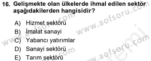 Ev Endüstrisi Dersi 2017 - 2018 Yılı 3 Ders Sınav Soruları 16. Soru