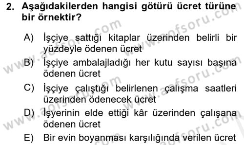 Ev Endüstrisi Dersi 2017 - 2018 Yılı 3 Ders Sınav Soruları 2. Soru