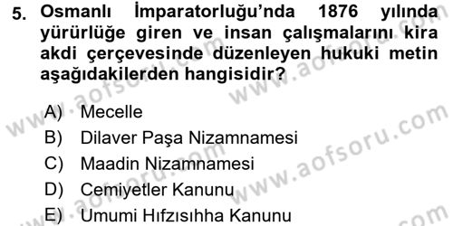 Ev Endüstrisi Dersi 2017 - 2018 Yılı 3 Ders Sınav Soruları 5. Soru