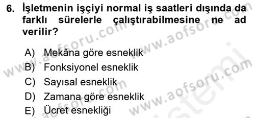 Ev Endüstrisi Dersi 2017 - 2018 Yılı 3 Ders Sınav Soruları 6. Soru
