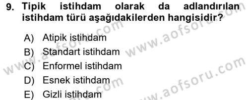 Ev Endüstrisi Dersi 2017 - 2018 Yılı 3 Ders Sınav Soruları 9. Soru