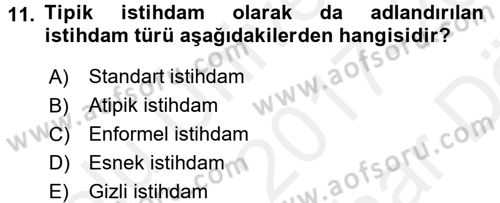 Ev Endüstrisi Dersi 2017 - 2018 Yılı (Vize) Ara Sınav Soruları 11. Soru