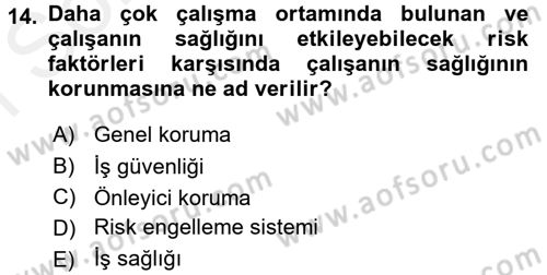Ev Endüstrisi Dersi 2017 - 2018 Yılı (Final) Dönem Sonu Sınav Soruları 14. Soru