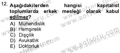 Toplumsal Yaşamda Aile Dersi 2012 - 2013 Yılı (Vize) Ara Sınav Soruları 12. Soru