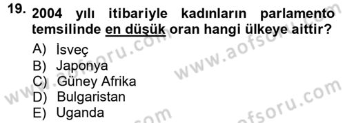 Toplumsal Yaşamda Aile Dersi 2012 - 2013 Yılı (Final) Dönem Sonu Sınav Soruları 19. Soru