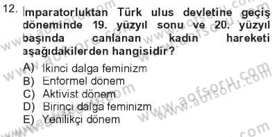 Toplumsal Yaşamda Aile Dersi 2012 - 2013 Yılı Tek Ders Sınav Soruları 12. Soru