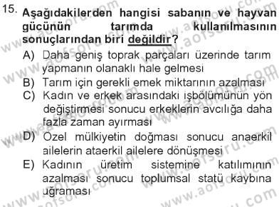 Toplumsal Yaşamda Aile Dersi 2012 - 2013 Yılı Tek Ders Sınav Soruları 15. Soru