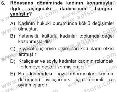 Toplumsal Yaşamda Aile Dersi 2012 - 2013 Yılı Tek Ders Sınav Soruları 6. Soru