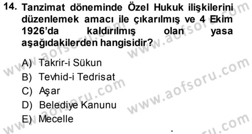 Toplumsal Yaşamda Aile Dersi 2013 - 2014 Yılı (Vize) Ara Sınav Soruları 14. Soru
