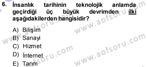 Toplumsal Yaşamda Aile Dersi 2013 - 2014 Yılı (Final) Dönem Sonu Sınav Soruları 6. Soru