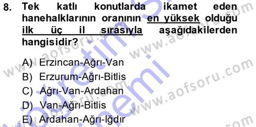 Toplumsal Yaşamda Aile Dersi 2014 - 2015 Yılı (Vize) Ara Sınav Soruları 8. Soru
