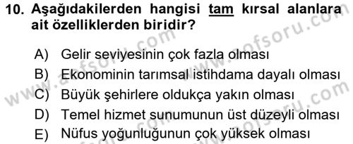 Toplumsal Yaşamda Aile Dersi 2015 - 2016 Yılı (Final) Dönem Sonu Sınav Soruları 10. Soru