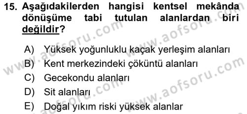 Toplumsal Yaşamda Aile Dersi 2015 - 2016 Yılı (Final) Dönem Sonu Sınav Soruları 15. Soru