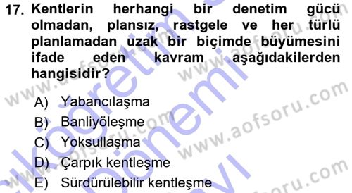 Toplumsal Yaşamda Aile Dersi 2015 - 2016 Yılı (Final) Dönem Sonu Sınav Soruları 17. Soru