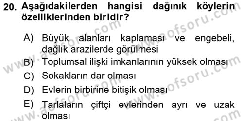 Toplumsal Yaşamda Aile Dersi 2015 - 2016 Yılı (Final) Dönem Sonu Sınav Soruları 20. Soru