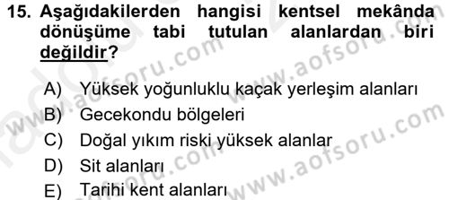 Toplumsal Yaşamda Aile Dersi 2017 - 2018 Yılı 3 Ders Sınav Soruları 15. Soru