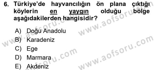 Toplumsal Yaşamda Aile Dersi 2017 - 2018 Yılı (Final) Dönem Sonu Sınav Soruları 6. Soru