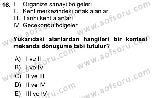 Toplumsal Yaşamda Aile Dersi 2018 - 2019 Yılı (Final) Dönem Sonu Sınav Soruları 16. Soru