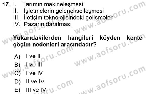 Toplumsal Yaşamda Aile Dersi 2018 - 2019 Yılı (Final) Dönem Sonu Sınav Soruları 17. Soru