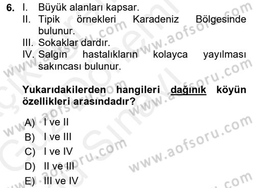 Toplumsal Yaşamda Aile Dersi 2018 - 2019 Yılı (Final) Dönem Sonu Sınav Soruları 6. Soru