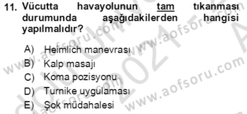 Toplumsal Yaşamda Aile Dersi 2021 - 2022 Yılı (Vize) Ara Sınav Soruları 11. Soru