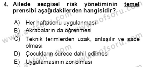 Toplumsal Yaşamda Aile Dersi 2021 - 2022 Yılı (Vize) Ara Sınav Soruları 4. Soru