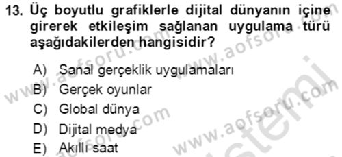 Toplumsal Yaşamda Aile Dersi 2021 - 2022 Yılı (Final) Dönem Sonu Sınav Soruları 13. Soru