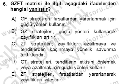 Toplumsal Yaşamda Aile Dersi 2021 - 2022 Yılı (Final) Dönem Sonu Sınav Soruları 6. Soru