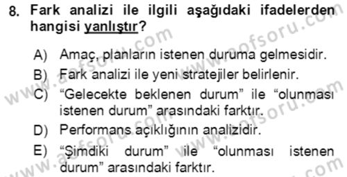 Toplumsal Yaşamda Aile Dersi 2021 - 2022 Yılı (Final) Dönem Sonu Sınav Soruları 8. Soru