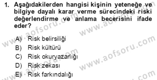 Toplumsal Yaşamda Aile Dersi 2022 - 2023 Yılı (Final) Dönem Sonu Sınav Soruları 1. Soru