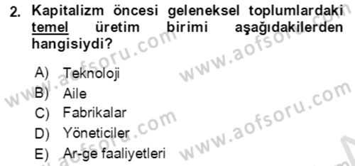 Toplumsal Yaşamda Aile Dersi 2022 - 2023 Yılı (Final) Dönem Sonu Sınav Soruları 2. Soru