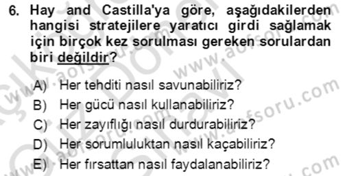 Toplumsal Yaşamda Aile Dersi 2022 - 2023 Yılı (Final) Dönem Sonu Sınav Soruları 6. Soru