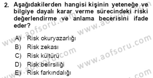 Toplumsal Yaşamda Aile Dersi 2022 - 2023 Yılı Yaz Okulu Sınav Soruları 2. Soru
