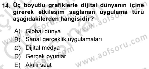 Toplumsal Yaşamda Aile Dersi 2023 - 2024 Yılı (Final) Dönem Sonu Sınav Soruları 14. Soru