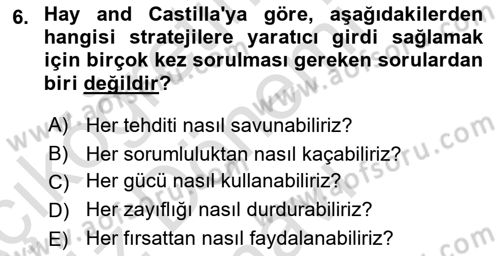 Toplumsal Yaşamda Aile Dersi 2023 - 2024 Yılı (Final) Dönem Sonu Sınav Soruları 6. Soru