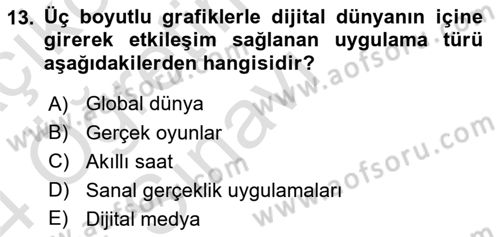 Toplumsal Yaşamda Aile Dersi 2023 - 2024 Yılı Yaz Okulu Sınav Soruları 13. Soru